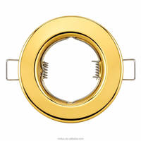 Support de fixation encastré en fer multicolore pour spot, anneau extérieur réglable pour downlight, compatible avec les douilles GU10 MR16