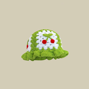 2025 moda ahuecado panameño sombrero de flores de ganchillo para mujer sombrero de pescador de punto Doudou Dou sombrero - Product Image 4