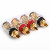 Borne d'amplificateur de puissance de klaxon Audio banane femelle courte vis de non-soudage poste de liaison fil de cuivre pour haut-parleur HiFi