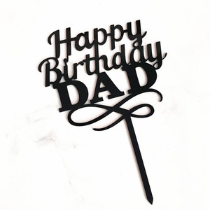 <span class=keywords><strong>Feliz</strong></span> cumpleaños MEJOR PAPÁ <span class=keywords><strong>feliz</strong></span> cumpleanos Super papá <span class=keywords><strong>FELIZ</strong></span> DÍA DEL PADRE vertical Oro Negro acrílico pastel Topper - Product Image 3