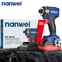 NANWEI Perceuse à percussion professionnelle sans fil 16V Outils électriques à batterie au lithium sans balais de haute qualité Tournevis électriques