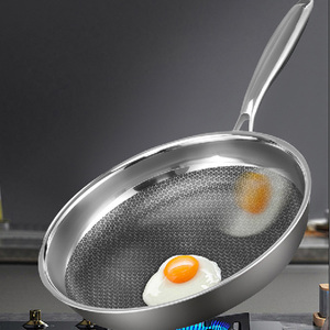 New Arrival Stainless Steel Multi Frying <b>Pan</b> Honeycomb 26cm <b>Egg</b> Frying <b>Pan</b> Non-stick <b>Pan</b> - Product Image 4