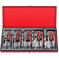 Meixiu Kit de Réparation de Filetages Endommagés 131 Pièces M5 M6 M8 M10 M12, Jeu de Forets Hélicoïdaux avec Coffret et Emballage