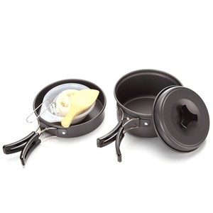 <span class=keywords><strong>Set</strong></span> da Cucina da Campeggio JSJM in Alluminio per 1-2 Persone con Funzioni Vapore/Bollitura/Frittura per Escursionismo, Picnic, Sopravvivenza e Campeggio - Product Image 3