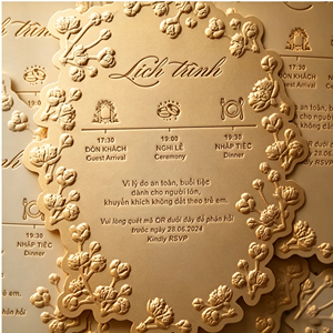 Tarjetas de Felicitación de Papel Kraft Texturizado Personalizadas con Impresión Digital, Tarjetas de Invitación Románticas para Bodas con Relieve de Lujo y Tamaño Personalizado - Product Image 2