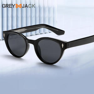 Gafas de sol de estilo coreano para mujer, montura redonda negra, lentes polarizadas UV400 TAC, montura metálica TR, diseño Retro KG2531 - Product Image 5