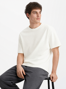 <b>White</b> 100% Cotton Men T Shirt Custom Logo Crew Neck Short Sleeve Casual <b>Tee</b> OEM ODM - Product Image 3