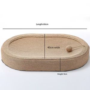Hot Selling Duurzaam Cat Scratching Board Effen Patroon Ovaal Runway Nest Voor Katten Sisal Huisdier Slaapbank Voor Spelen En Rusten - Product Image 6