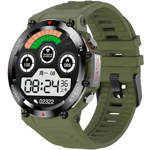 Valdus-reloj inteligente AK45, dispositivo con monitor de frecuencia cardíaca, 24 horas de duración, HD, pantalla grande, BT, llamadas, batería de 400mAh, para deportes al aire libre