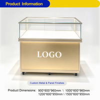 Vitrine de comptoir en aluminium pour bijoux, présentoir de luxe pour montres, vitrine à LED pour bijoux