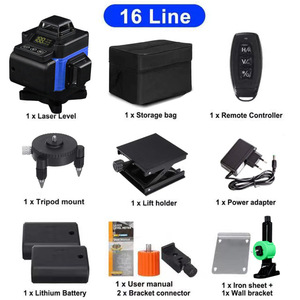 Misuratore laser OEM ad alta precisione a 16 linee, si attacca a parete e a terra, forte luminosità, livella laser a 16 linee, luce verde. - Product Image 6
