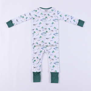 Pagliaccetto <span class=keywords><strong>per</strong></span> <span class=keywords><strong>neonato</strong></span> in tessuto lavorato a maglia personalizzato con stampa Zippy di bambù e fiocchi ODM taglie <span class=keywords><strong>per</strong></span> 0-3 3-6 6-9 mesi - Product Image 2