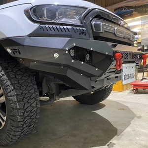 BUMPER <span class=keywords><strong>2021</strong></span> Ranger <span class=keywords><strong>Hilux</strong></span> NP300 Dmax Triton BLACK Powder Coat Material Q235 Acero Pajero Parachoques delantero Tacoma 2019 Parachoques delantero - Product Image 4