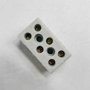 Nhiệt độ cao gốm khối thiết bị đầu cuối 30A 3 dây và 8 lỗ sứ kết nối cho dây - Product Image 2