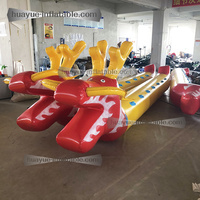 Bateau banane gonflable à thème Dragon en PVC, location commerciale