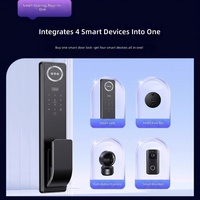 Serrure de porte intelligente numérique pour la sécurité domestique avec reconnaissance faciale 3D, caméra intégrée haute vitesse et faible fausse alarme, et Wi-Fi Tuya