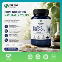 Capsules végétaliennes d'huile de nigelle 500mg Force Maximale, Supplément Antioxydant Bien-être à base de Nigelle, Fabricant OEM ODM Marque Privée