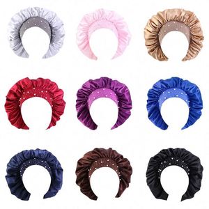 Gorro de Satén Ajustable para Mujer, Diseño de Perlas Rosas, para Uso en las Cuatro Estaciones, Marca Personalizada, para Uso Diario, Fiestas, Viajes al Aire Libre - Product Image 6