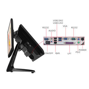 Fabricante 15 15,6 17 pulgadas pantalla táctil caja registradora sistema POS comestibles tiendas minoristas restaurantes supermercados Pos Terminal - Product Image 4