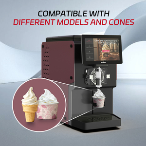 Machine à crème glacée professionnelle commerciale - Machine à crème glacée molle automatique en acier inoxydable avec fonction autonettoyante - Product Image 4