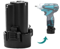 Pour batterie au lithium Makita 10,8 V BL1013/BL1020/BL1030/BL1015, capacité 2000-6000 mAh, 500 cycles, compatible avec les batteries rechargeables