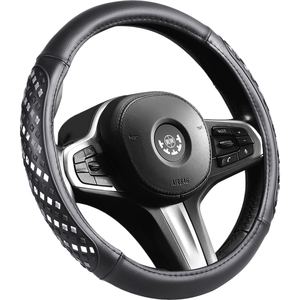 Housse de <span class=keywords><strong>volant</strong></span> antidérapante en cuir PU pour femmes, décoration intérieure de voiture en caoutchouc - Product Image 1