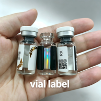 Étiquettes personnalisées pour stylos jetables, design gratuit, 3 ml, 48 pièces par feuille, holographiques, estampées à chaud, brillantes, mates, argentées