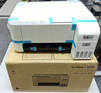 Printer Inkjet Warna Epson EcoTank L3251 L3258 L3351 A4 3-in-1 Nirkabel Baru Original, Cetak, Pindai, Salin, Printer Rumah