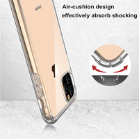 Coque transparente en TPU pour iPhone 17 Pro Max, étui de téléphone pratique en silicone transparent