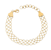 Bracelet en maille dorée délicat, tissé, réglable, chaîne filet, minimaliste, élégant, bijou pour femme