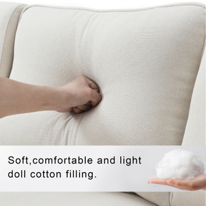 100% Polyester Rắn + Sản Xuất Gỗ Ván Ép Nhựa Túi Mùa Xuân 4-Chỗ Ngồi Hiện Đại Vải Lanh Sofa Với Tay vịn Túi - Product Image 5