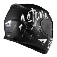 Casque de moto intégral Astone Helmets ABS noir mat et titane mat
