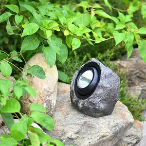 China supplier wholesale decorative led garden lights series XLTD-505 resin color changing solar rock spot light stone
