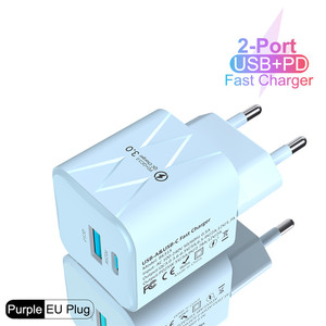 2024 New Arrival 2-Cổng USB Qc3.0 + Loại C Pd25W EU/US/Hàn Quốc Cắm Du Lịch Nhanh Chóng Sạc Phổ Xách Tay Adapter USB Tường Sạc - Product Image 3