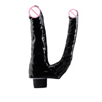 Produit phare : Godemiché double dragon en TPE cristal à vitesse unique, à piles, avec stimulation par vibration, jouet sexuel en forme de pénis