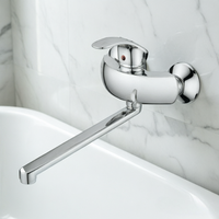 Robinet de baignoire au design classique moderne et minimaliste, avec corps principal en alliage de zinc et noyau en céramique, adapté aux salles de bain d'hôtels et d'appartements