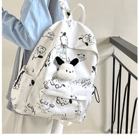 Mochila de Moda Pacha con Estampado de Anime, de Nailon, Unisex, para Estudiantes de Secundaria y Preparatoria, Suave, de Gran Capacidad, Transpirable y Duradera