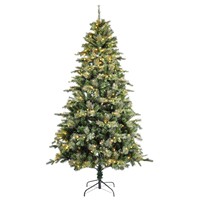 Luxuriöser Großhandel Hochwertiger Fabrik-Weihnachtsbaum 210cm Modern Künstlicher Weihnachtsbaum PE CE ROHS Standard 3000 LED-Lichter Personalisiert