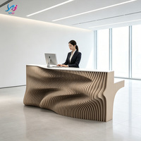 Bureau de réception moderne en bois massif personnalisable pour salle de sport et magasin, mobilier de bureau commercial durable et écologique