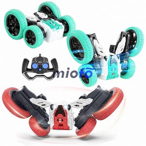 Rotación de 360 grados Rc Car Rolling Stunt Control remoto Car Toy Recargable Light RC Car con cable USB incluido para niños - Product Image 1