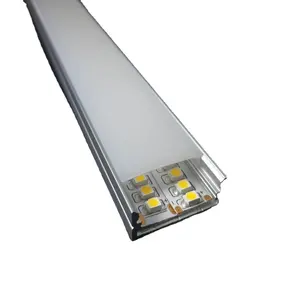 Profili LED da incasso in alluminio montati per strisce luminose a LED, canali led in alluminio da incasso montati