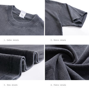 Camiseta de Hombre 100% Algodón, de Lujo, Cuello Redondo, Hombros Caídos, Diseño Personalizado con Logotipo, Estilo Urbano, para Hombre - Product Image 6