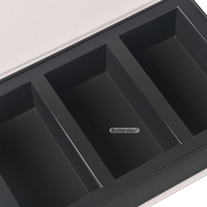 Boîte de rangement magnétique en carton rigide biodégradable pour cosmétiques de luxe avec logo personnalisé et séparateurs - Product Image 3