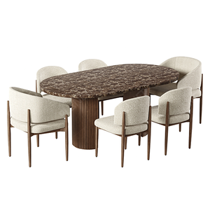 Sang Trọng 6-8 Chỗ Ngồi Bàn Ăn Đặt Thiêu Kết Bàn Đá Hàng Đầu Trung Quốc Đồ Nội Thất Bê Tông Nhà Bếp Phòng Ăn Bằng Đá Cẩm Thạch Chất Liệu - Product Image 3