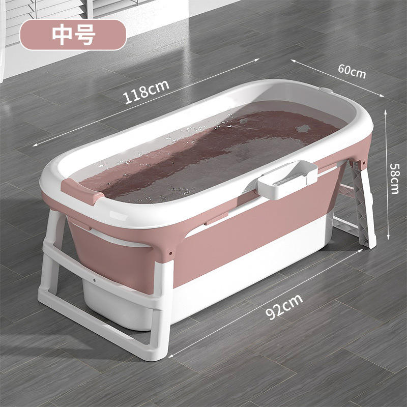 ถังอาบน้ำสีชมพูขนาด1.18ม. ไม่มีฝาปิด