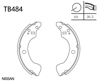 بيع بالجملة 44060-8M126 Terbon نظام فرامل السيارات أجزاء الفرامل المحور الخلفي أحذية 362491J لنيسان