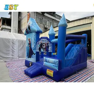 Castillo congelado inflable de gorila de salto comercial para niños con combinación de obstáculos