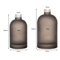Bouteilles en verre rondes givrées roses pour diffuseurs à bâtonnets, 200 ml et 350 ml, contenants vides pour parfums d'ambiance, vente en gros