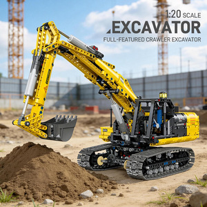 JIESTAR 57023 1246PCS 1:20 Excavadora de orugas completa, modelo MOC, juego de bloques de construcción, juguete técnico de plástico moderno, regalo festivo - Product Image 2