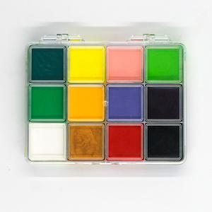 Venta al por mayor de Halloween profesional no tóxico de etiqueta privada al óleo <span class=keywords><strong>pintura</strong></span> facial <span class=keywords><strong>pintura</strong></span> corporal 12 <span class=keywords><strong>colores</strong></span> <span class=keywords><strong>paleta</strong></span> de <span class=keywords><strong>pintura</strong></span> facial al óleo - Product Image 1